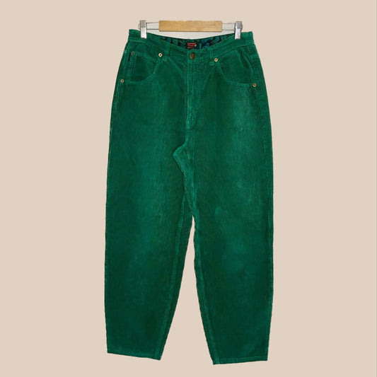 Green corduroy pants