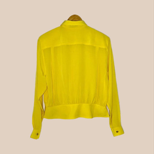 Vintage yellow frill shirt